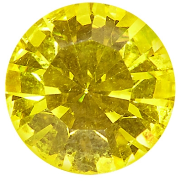 Preciosa kristalsteen Chaton Maxima SS29 (ca. 6 mm), kleur: citrien, onderzijde folie (Dura Foiling)