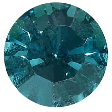 Pierre de cristal Preciosa Chaton Maxima SS29 (env. 6 mm), couleur : indicolite, face inférieure film (Dura Foiling)