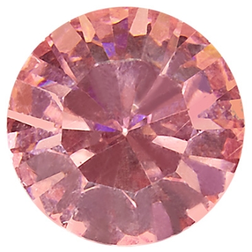 Preciosa kristalsteen Chaton Maxima SS29 (ca. 6 mm), kleur: lichtroze, onderzijde folie (Dura Foiling)