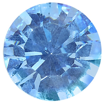 Preciosa Kristallstein Chaton Maxima SS29 (ca. 6 mm), Farbe: light sapphire, Unterseite Folie (Dura Foiling)