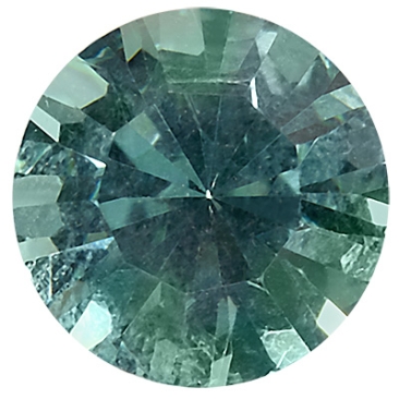 Preciosa Kristallstein Chaton Maxima SS29 (ca. 6 mm), Farbe: smoked sapphire, Unterseite Folie (Dura Foiling)