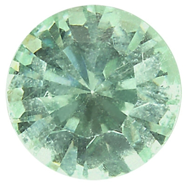 Preciosa kristalsteen Chaton Maxima SS29 (ca. 6 mm), kleur: chrysoliet, onderzijde folie (Dura Foiling)