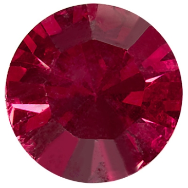 Preciosa Kristallstein Chaton Maxima SS29 (ca. 6 mm), Farbe: ruby, Unterseite Folie (Dura Foiling)