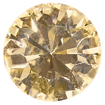 Pierre de cristal Preciosa Chaton Maxima SS29 (env. 6 mm), couleur : light gold quartz, face inférieure film (Dura Foiling)