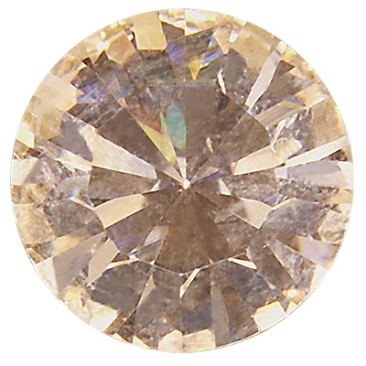 Preciosa Kristallstein Chaton SS39 (ca. 8 mm), Farbe: gold quartz, Unterseite Folie (Dura Foiling)