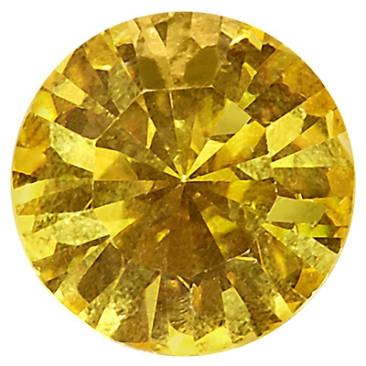 Preciosa crystal stone Chaton SS39 (approx. 8 mm), colour: light topaz, underside foil (Dura Foiling)