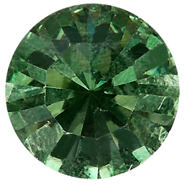 Preciosa crystal stone Chaton SS39 (approx. 8 mm), colour: erinite, underside foil (Dura Foiling)