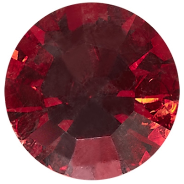 Preciosa kristalsteen Chaton SS39 (ca. 8 mm), kleur: rood fluweel, onderzijde folie (Dura Foiling)