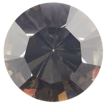 Preciosa Kristallstein Chaton SS39 (ca. 8 mm), Farbe: black diamond, Unterseite Folie (Dura Foiling)