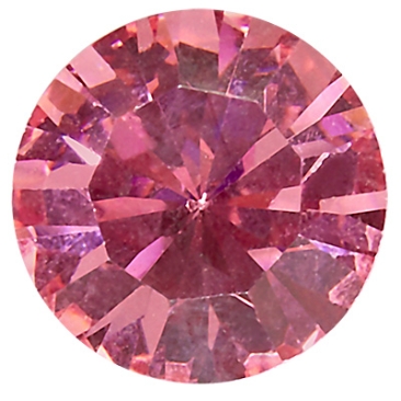 Preciosa Kristallstein Chaton SS39 (ca. 8 mm), Farbe: rose, Unterseite Folie (Dura Foiling)