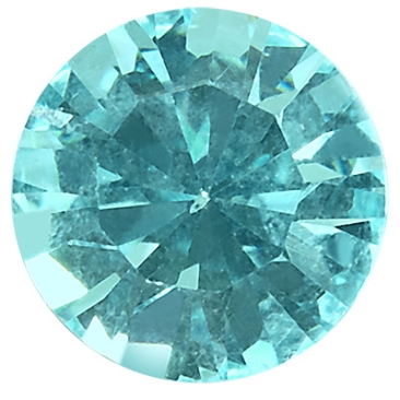 Preciosa kristalsteen chaton, maat: SS17/PP32 (ca. 4 mm), kleur: aqua bohemica, onderzijde folie