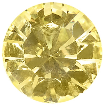 Preciosa kristalsteen chaton, maat: SS17/PP32 (ca. 4 mm), kleur: jonquil, onderzijde folie