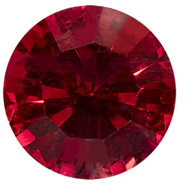 Preciosa Kristallstein Chaton, Größe: SS17/PP32 (ca. 4 mm), Farbe: siam, Unterseite Folie