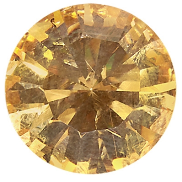 Preciosa Kristallstein Chaton, Größe: SS17/PP32 (ca. 4 mm), Farbe: light colorado topaz, Unterseite Folie