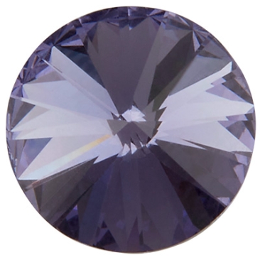 Preciosa kristalsteen Rivoli, maat: SS29 (ca. 6 mm), kleur: tanzaniet, onderzijde folie