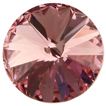 Preciosa kristalsteen Rivoli, maat: SS29 (ca. 6 mm), kleur: lichtroze, onderzijde folie