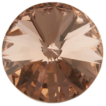 Preciosa kristalsteen Rivoli, maat: SS29 (ca. 6 mm), kleur: licht perzik, onderzijde folie