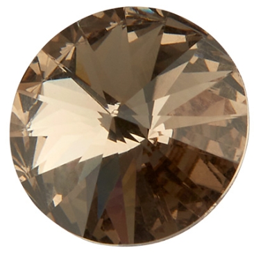Preciosa kristalsteen Rivoli, maat: SS29 (ca. 6 mm), kleur: zwarte diamant, onderzijde folie
