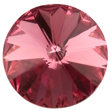 Preciosa kristalsteen Rivoli, maat: SS29 (ca. 6 mm), kleur: roze, onderzijde folie