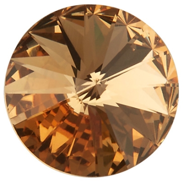 Preciosa crystal stone Rivoli, size: SS39 (approx. 8 mm), colour: light colourado topaz, underside foil