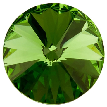 Pierre de cristal Preciosa Rivoli, taille : SS47 (env. 10,5 mm), couleur : péridot, face inférieure filmée
