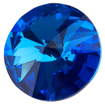 Preciosa kristalsteen Rivoli, maat: SS47 (ca. 10,5 mm), kleur: saffier, onderzijde folie