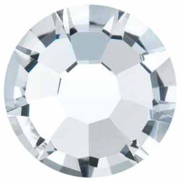 Preciosa Kristallstein Flat Back, Schliff: Rose Maxima, Größe: SS16 (ca. 4 mm), Farbe: crystal, Unterseite Folie