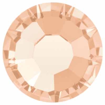 Preciosa Kristallstein Flat Back, Schliff: Rose Maxima, Größe: SS16 (ca. 4 mm), Farbe: light peach, Unterseite Folie