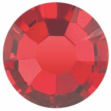 Preciosa Kristallstein Flat Back, Schliff: Rose Maxima, Größe: SS16 (ca. 4 mm), Farbe: light siam, Unterseite Folie