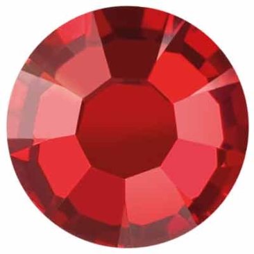 Preciosa kristal steen Flat Back, slijpsel: Rose Maxima, grootte: SS16 (ca. 4 mm), kleur: rood fluweel, onderzijde folie
