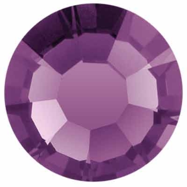 Preciosa kristalsteen Flat Back, slijpsel: Rose Maxima, grootte: SS16 (ong. 4 mm), kleur: amethist, onderzijde folie