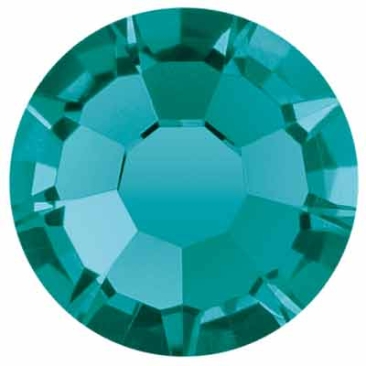 Preciosa Kristallstein Flat Back, Schliff: Rose Maxima, Größe: SS16 (ca. 4 mm), Farbe: blue zircon, Unterseite Folie