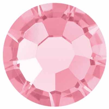 Preciosa Kristallstein Flat Back, Schliff: Rose Maxima, Größe: SS16 (ca. 4 mm), Farbe: rose, Unterseite Folie