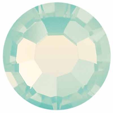 Preciosa kristalsteen Flat Back, slijpsel: Rose Maxima, grootte: SS16 (ong. 4 mm), kleur: chrysoliet opaal, onderzijde folie