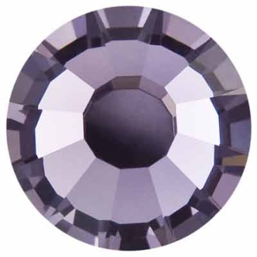 Preciosa Kristallstein Flat Back, Schliff: Rose Maxima, Größe: SS16 (ca. 4 mm), Farbe: smoked amethyst, Unterseite Folie