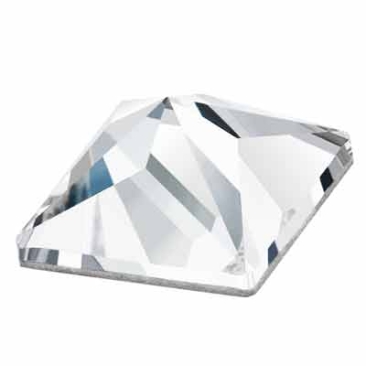 Preciosa kristal steen Pyramid Maxima Flat Back, 12 x 12 mm, kleur: kristal, onderzijde folie
