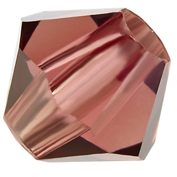 Preciosa kraal, vorm: Bicone (Rondelle Bead), maat 3 mm, kleur: licht bordeaux