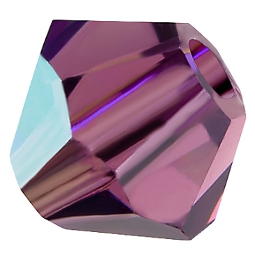 Preciosa Perle, Form: Bicone (Rondelle Bead), Größe 3 mm, Farbe: amethyst AB