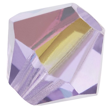 Preciosa kraal, vorm: Bicone (Rondelle Bead), maat 3 mm, kleur: violet AB
