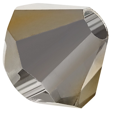 Preciosa kraal, vorm: Bicone (Rondelle Bead), maat 3 mm, kleur: crystal aurum half coating