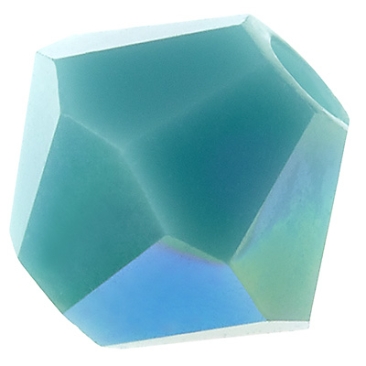 Preciosa bead, shape: Bicone (Rondelle Bead), size 4 mm, colour: turquoise AB