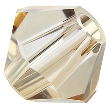 Preciosa Perle, Form: Bicone (Rondelle Bead), Größe 4 mm, Farbe: crystal honey