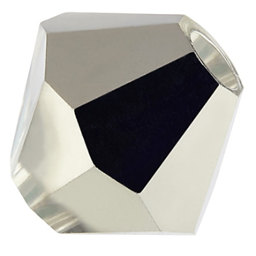 Preciosa kraal, vorm: Bicone (Rondelle Bead), maat 4 mm, kleur: crystal labrador half coating