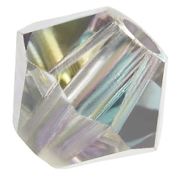 Preciosa Perle, Form: Bicone (Rondelle Bead), Größe 4 mm, Farbe: crystal vitrail light