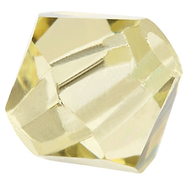 Preciosa Perle, Form: Bicone (Rondelle Bead), Größe 6 mm, Farbe: jonquil