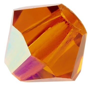 Preciosa kraal, vorm: Bicone (Rondelle Bead), maat 6 mm, kleur: zon AB