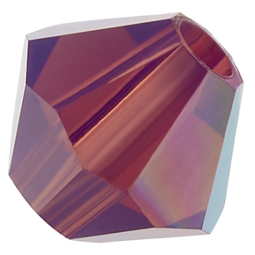 Preciosa kraal, vorm: Bicone (Rondelle Bead), maat 6 mm, kleur: amethist opaal AB