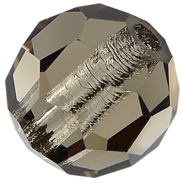 Preciosa parel bal, Ronde kraal, Vorm: Rond, 4 mm, Kleur:, zwarte diamant