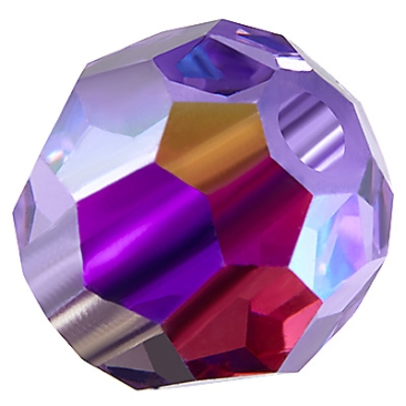 Preciosa bead ball, Round Bead, Shape: Round, 4 mm, Colour:, violet AB