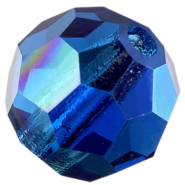 Preciosa Perle Kugel, Round Bead, Form: Rund, 6 mm, Farbe:, capri blue AB